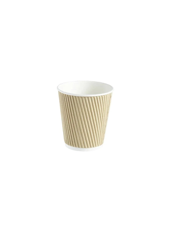 10oz Squat Kraft Ripple Paper Cup - 500pk