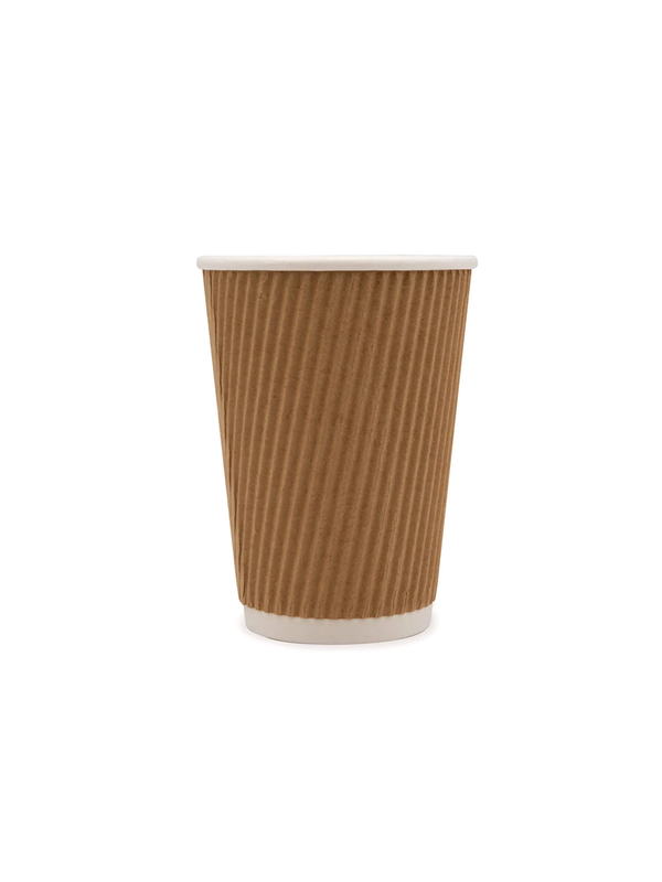 12oz Kraft Ripple Paper Cup - 500pk