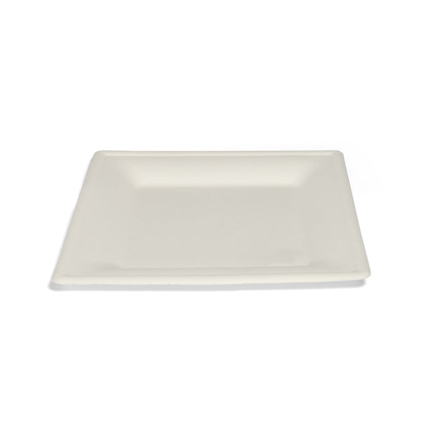 10x10" Bagasse Square Plate - 250pk