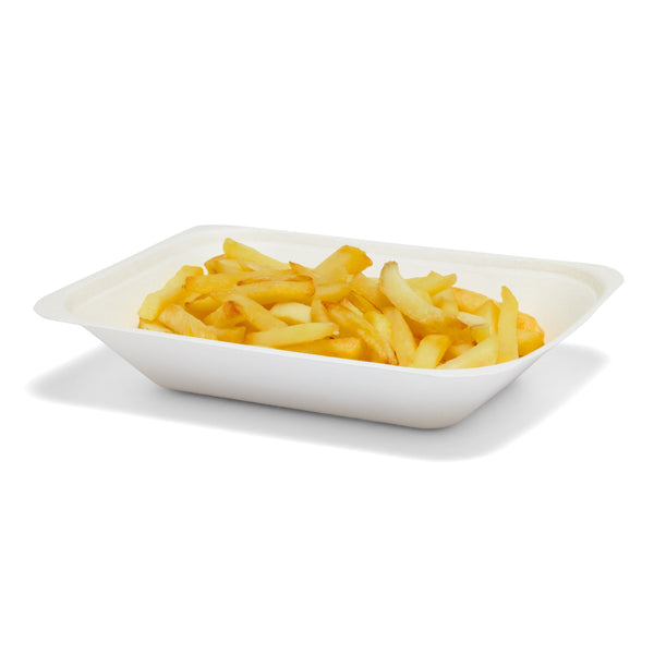 7" Bagasse Chip Tray - 1000pk