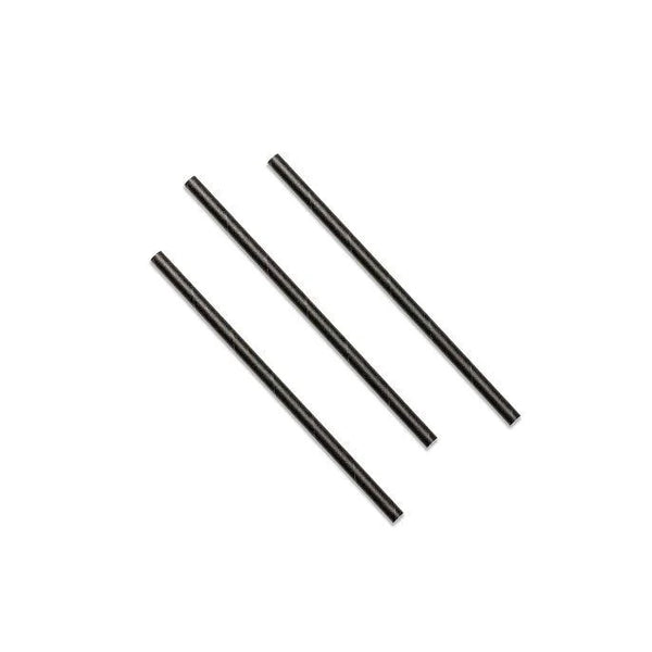 5.5" Black Paper Cocktail Sip Straws (6mm) - 250pk